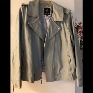 COPY - Rachel Zoe gray leather jacket